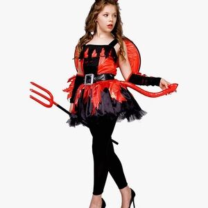 Red and Black Devil Costume for Kids